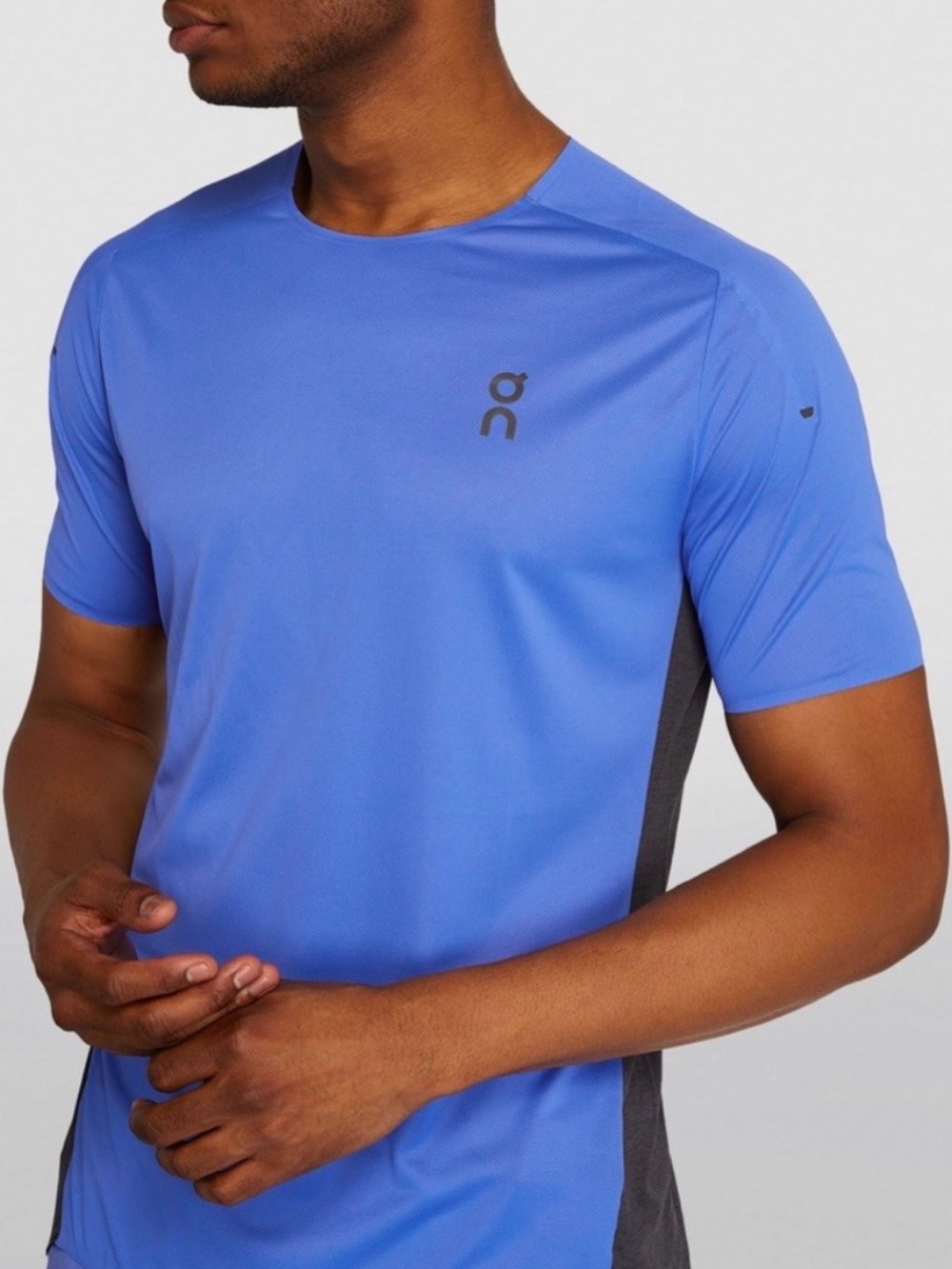On Running Men’s Performance-T, Blue and Dark Gray, Medium